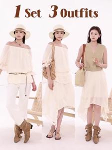BEIQIANI | Lace and Hollow Out Skirt Suit 2026 New