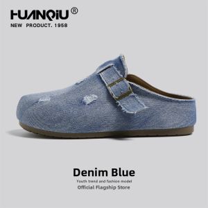 HuanQiu | Global Blue Ripped 2026 New Summer Outdoor Retro Versatile Casual Footwear