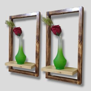 hiasan dinding abstrak jati belanda estetik motif ambalan dinding