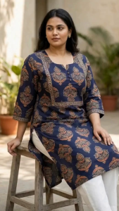 DEBAYU Plus Size Cotton Straight Kurti Top Size 4XL to 5XL Malaysia
