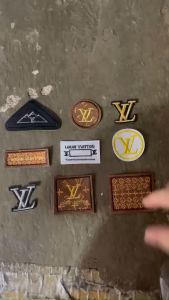 Miếng Sticker Thêu Ủi hình logo thương hiệu  cao cấp lvvvv