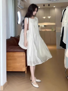 QINGMUZI | French Elegance Goddess Style Viscose Blouse Dress