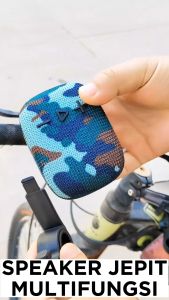 Speaker Bluetooth Jepit Stang Motor Waterproof Spiker Multifungsi Superbass For Outdoor Or Olahraga
