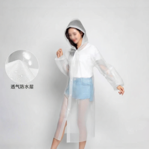 Protective Portable Raincoat for Adults Water-Resistant and Splash-Proof