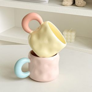 Soft and Cute Office Coffee Cup With Lid and Spoon