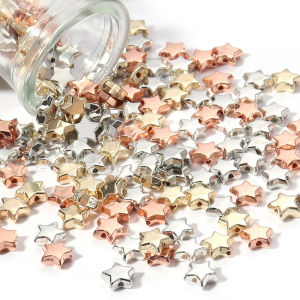 50/100Pcs CCB Beads Charm Star Loose Spacer Beads for DIY Necklace Bracelet Jewelry Making Supplies Accessories