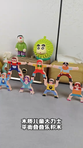 BỘ TRÒ CHƠI XẾP CHỒNG CÂN BẰNG NHÂN VẬT NINJA BẰNG GỖ - THỬ THÁCH GIỮ THĂNG BẰNG