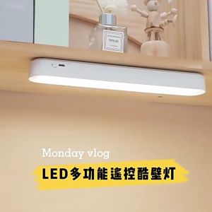 Remote Control LED Lamp Night Light 3 Color Dimmable Table Desk Lamp USB Rechargeable Built-in Magnet Study Reading Light Cabinet Bedroom Light