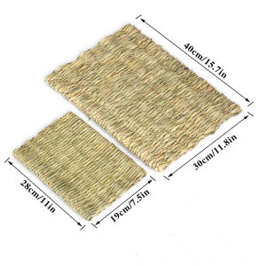 Edible Rabbit Grass Nest Pad Breathable Stress Relief Toy Guinea Pig Teeth Grinding Timothy Grass House Tunnel