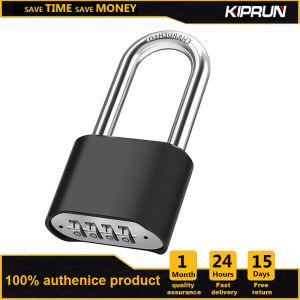KIPRUN Combination Lock 4-Digit Heavy Duty Combo Lock Combination Padlock Outdoor Waterproof Gate Locks  Long Shackle High Security Password Lock