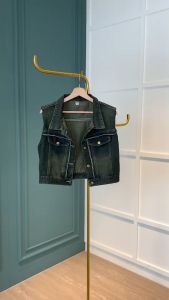 B3927 Fringe Jeans Vest w/ Shoulder Pad