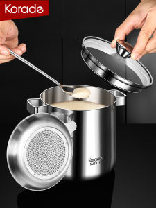 Thickened 316 Stainless Steel Pig Fat Jar with Lid for Home Use High Temperature Resistant Oil Cylinder Sausage Meat Oil Jar