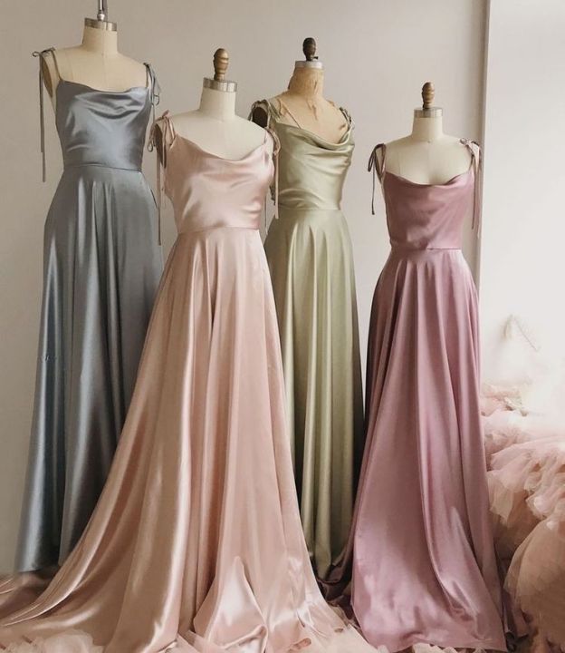 Long dress satin polos hotsell