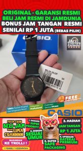 CASIO ORIGINAL - MQ-24-1E - Hitam - Resin - Jam dunia FS17ST Jam Tangan Pria Cowok Anti Air Digital Analog MQ 24 1E MQ-24 24 MQ24