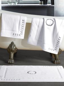 Thick Pure Cotton Anti-Slip Hotel Bathroom Mat Home Toilet Carpet Absorbent Towel Floor Pad Modern Simple Machine Washable