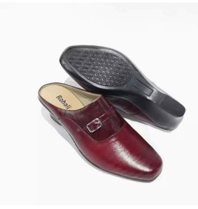 Sandal Bustong Sepatu sandal Wanita Kulit Asli 100% Pesta Acara Hak Wedges : 041