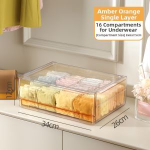 MLZH | Drawer Style Underwear Organizer With Cover and Divisions Box