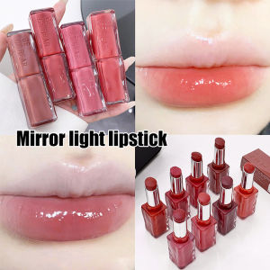 1ชิ้นกระจกเปลือยลิปกลอสให้ความชุ่มชื้นฉ่ำน้ำใสแสงน้ำแก้วเจลลี่อวบเครื่องสำอางค์มีสีลิปสติกน้ำมันลิปเคลือบริมฝีปาก