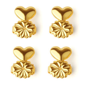 จี้หูทรงกลมหนักแน่นสำหรับผู้หญิง เครื่องประดับแฟชั่น รูปดอกไม้ โลหะผสม ป้องกันการหล่น ช่วยยืดหยุ่น ป้องกันการหย่อนคล้อย