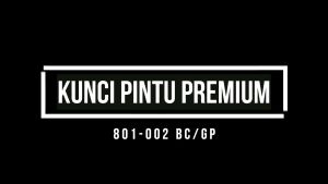PROSPERO Gagang Pintu Rumah Full Set 20cm Tanggung Black Gold | Kunci Pintu Rumah Minimalis | 2035