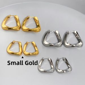 CAFFTI | Exaggerated Square Metal Gold Earrings