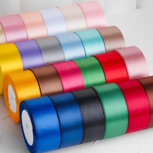 1-1.5-2-2.5-4-5cm Satin Ribbon DIY Crafts Handmade Roses Material Christmas Halloween Wedding Birthday Party Gift Wrapping Tape