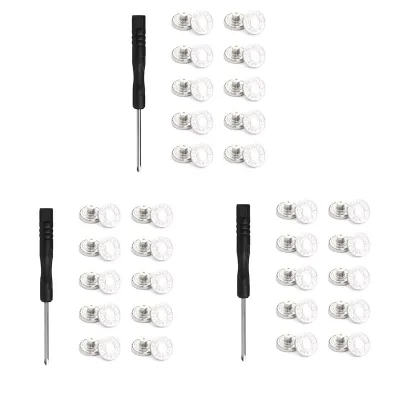 10/20/30pcs Jeans Buttons With Screwdriver Clothing Pants Sewing Accessories Waist Buckle 17mm Nail Free Waist Extenders Button