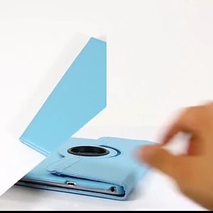 Casing Leather Samsung Tab A7 10.4 Inch 2020 T500 T505 Rotate Case Navy Flip Bookcover Kesing Standing