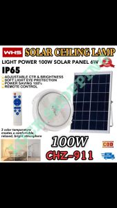 WHS 100W Solar Ceiling Lamp Home Indoor Ceiling Light Balcony Lights Stair Solar Garden Lights Bedroom Ceiling Lights