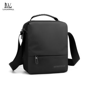 LouisWill Mens Shoulder Bag Waterproof Messenger Bag Travel Bag Business Bag Large Capacity Handbag Lightweight Casual Bag Fashion Leisure Sport Street Bag for College Student
