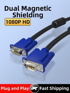 High Definition VGA Cable for Computer Monitor Projector Video Transmission Host Connection Long Line Display 1307