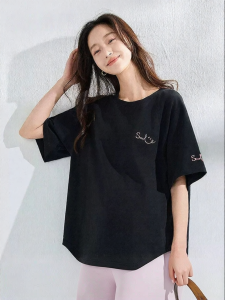 SHI YUE JIE JING | Pregnant Women Cotton T-shirts Spring Summer Loose Large