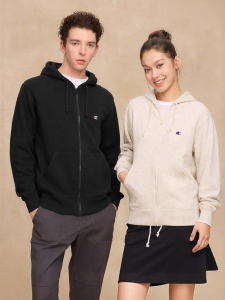 Champion | Áo Khoác Hoodie Có Zipper Phong Cách Mỹ Thời Trang Đơn Giản