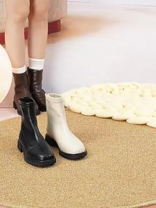 DUSTO | Black Low Heel Ankle Boots Chelsea Boot