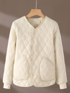 Korean Style Fleece Lined Thickened Cotton Jacket Womens Loose Slimming down Cotton Versatile Warm Top Short Outerwear