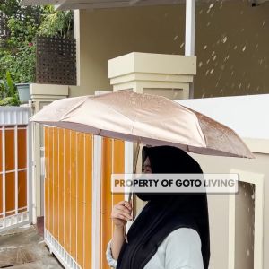 Goto Usagi Payung Kecil Lipat Mini Gold Travel Polos Umbrella Anti UV