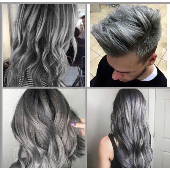 Ash Grey Saloon Professional Hair Color Dye Cream HAIR COLOR DYE