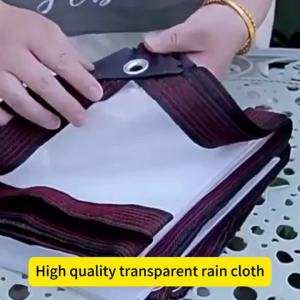 Transparent Tarp Outdoor Garden Rain Cover for Sunshade Winter Plant Cover Greenhouse Film Tarp Transparent Plastic Tarp