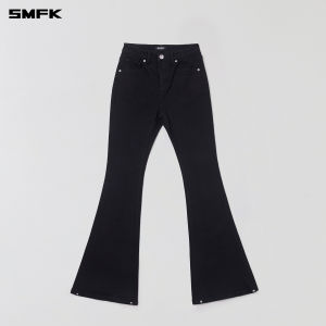 SMFK | Classic Black and White Stretch Flare Jeans