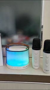 Fleco K52 2 Speaker Mic Karaokean / K 52 Bluetooth Free 2 Mic Wireless | Wireless Voice Change / Aux Speaker Hf Bluetooth Ktv Full Bass Fleco K-52 - Vas