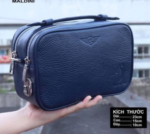 Túi Cầm Tay Golf Da Bò Thật-Khoá Số An Toàn-Chính Hãng Maldini