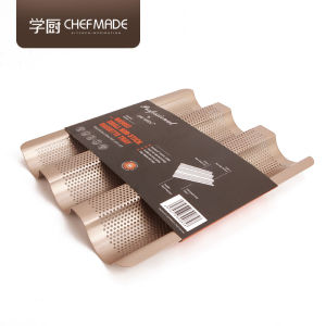 Chefmade Phong Cách Châu Âu Dài Khay Nướng Bánh Mì Lò Nướng Sử Dụng Tại Nhà Baguette Sourdough Rye Giá Nướng Bánh Mì Tự Làm Dụng Cụ Nhà Bếp