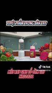 Máy xay sinh tố cầm tay Nagakawa NAG0826 dung tích 300ml công suất 35W nhỏ gọn dùng pin điều khiển chỉ bằng 1 nút bấm bảo hành 12 tháng
