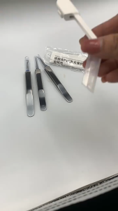 LED Light Blackhead Remover Tweezers Acne Extractor Precision Pimple Tweezer PVC Cover Pinset Buang Komedo 去黑头粉刺痘痘夹