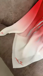 Kerudung segiempat voal motif pita kupu/ hijab coquette viral / motif kerudung viral / kerudung kemerdekaan