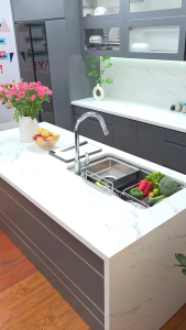 Chậu Rửa Bát 1 Hố Chống Xước KITPLUS KJS7848A – Inox SUS304 – Bề Mặt Linen – Chính hãng