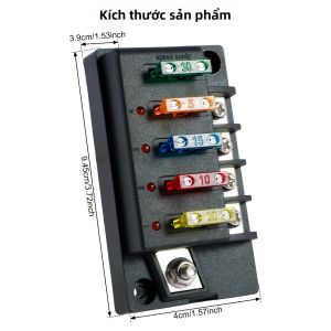 Bộ Cầu Chì 12V 4/6 Mạch Với Đèn Báo LED Cho Ô Tô Tàu Thuyền Xe Tải Xe Hơi RV - Bảng Điều Khiển Cầu Chì Rơle