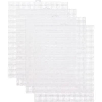 1-4Pcs Plastic Canvas Sheets 14Count Plastic Mesh Fabric Plastic Cross Stitch Canvas Eye Mesh for Embroidery DIY Handicraft Knit