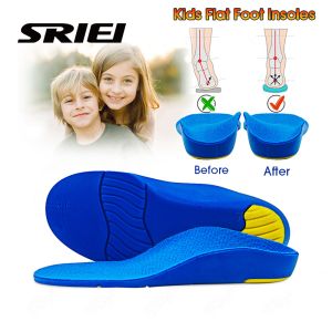 SRIEI 1 Pair Kids Insoles Soft Orthotics Flat Foot Health Sole Pad Children Insole Arch Support Insoles