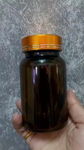 ขวด 150ml  ขวด แก้ว สีชา 150 มล. (20ใบ)  150cc ฝาหมุน44มม. สีทอง สีเงิน บรรจุภัณฑ์ (ส่งสินค้าทุกวัน จ-อ-พ-พฤ-ศ-ส)